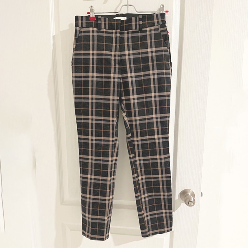 Plaid ankle-length pants